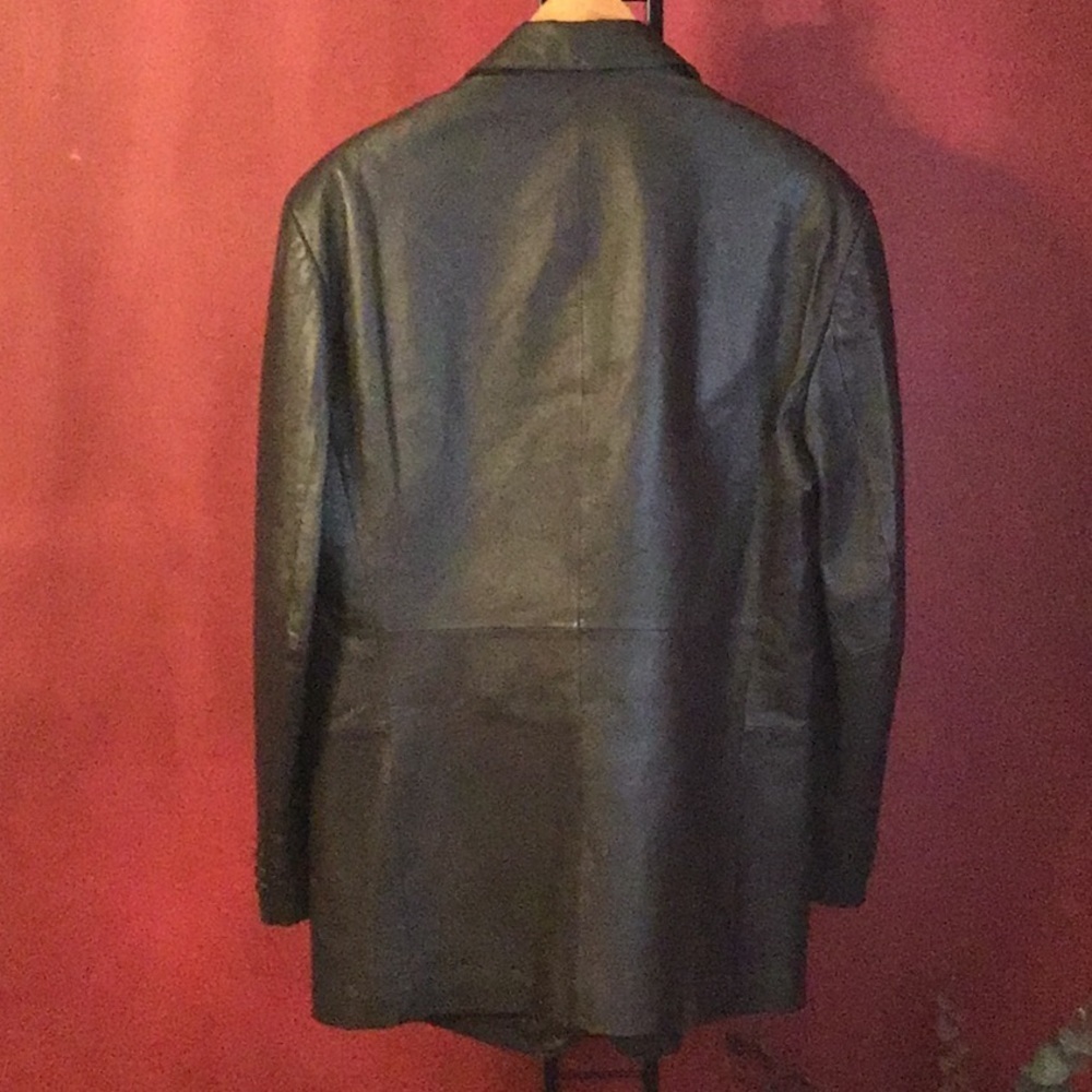 NWOT STAFFORD MEN’S LEATHER BLAZER SIZE M* - Picture 4 of 6